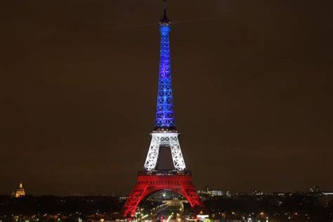 Tour Eiffel Bleu Blanc Rouge Carte Plan Voyage