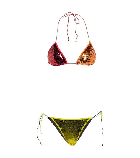 Oséree Sequin Embellished Triangle Bikini Lyst