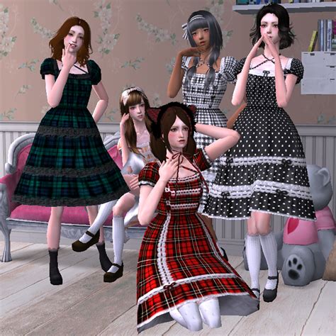 Mod The Sims Old School Lolita Outfits Patterns Teen Versions Added