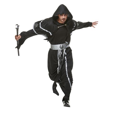 Men Wizard Sorcerer Medieval Warlock Halloween Costume Priest Robe