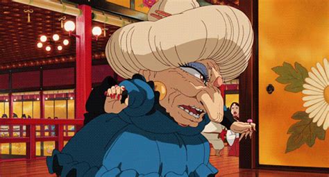 Yubaba Trying To Stop No Face Haku Animation Reference Spirited Away  Hayao Miyazaki