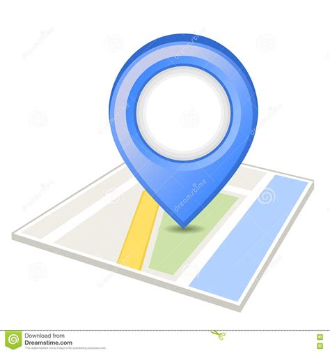 Blue Pin On Map Stock Vector Illustration Of Background 33526011