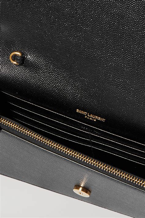 Black Kate Textured Leather Shoulder Bag Saint Laurent Net A Porter
