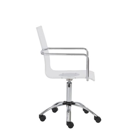 Sia Contemporary Acrylic Office Chair Zuri Furniture