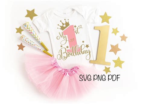 First Birthday Svg Png Pdf 1st Birthday Svg Birthday Svg Etsy Uk
