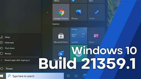 Windows 10 Build 21359 Start Menu Changes And More Youtube