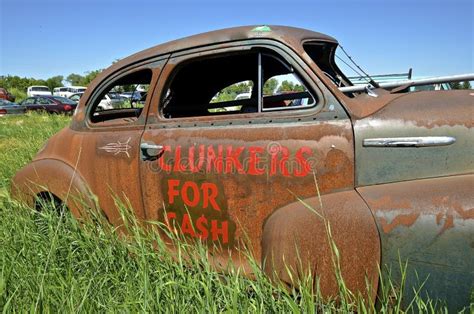 Clunkers For Cash Car Editorial Stock Photo Image Of Junkyard 73087578