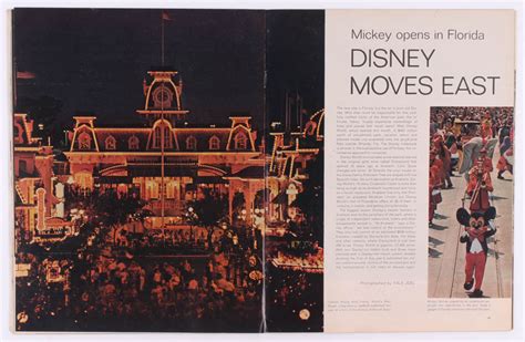 Vintage 1971 Life Magazine With Disney World Opening Cover Pristine