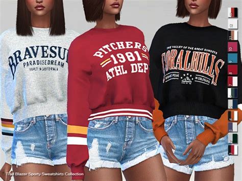 The Sims Resource Set Trail Blazer Sporty Sweatshirts And Kiomi Jeans