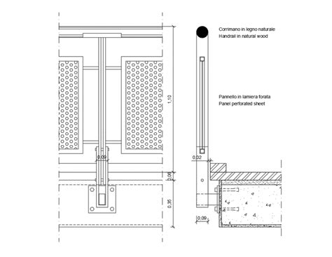 Section Railing Parapet Detail Structure Window Details Dwg File Cadbull