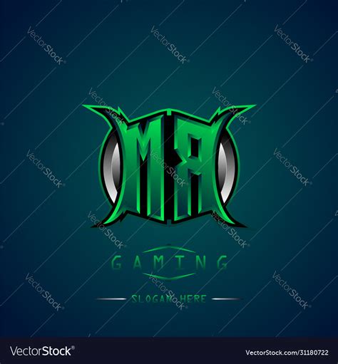 Mr Initial Logo Design Cool Style For Game Vector Image