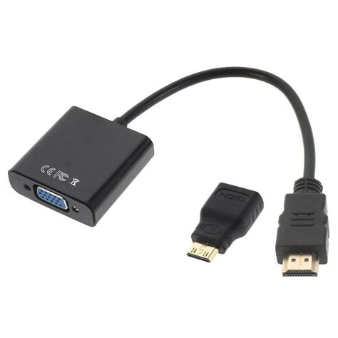 Hdmi adapters are useful when you want to transmit quality video and audio data between devices but don't have an external display port. HDMI, Mini HDMI / VGA Adapter Cable