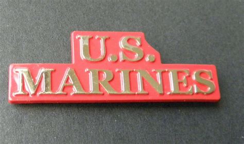 Marines Veteran Marine Corps Script Lapel Pin Badge 16 X 12 Inches