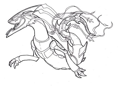 Legendary Mega Rayquaza Pokemon Coloring Pages Rayquaza Is A