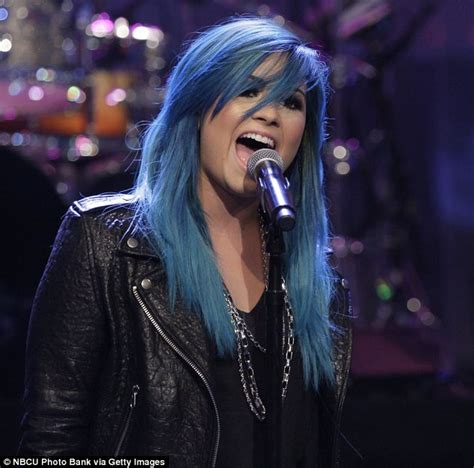 She and max ehrich split in september. Demi Lovato debuts her newly dyed blue hair as she ...