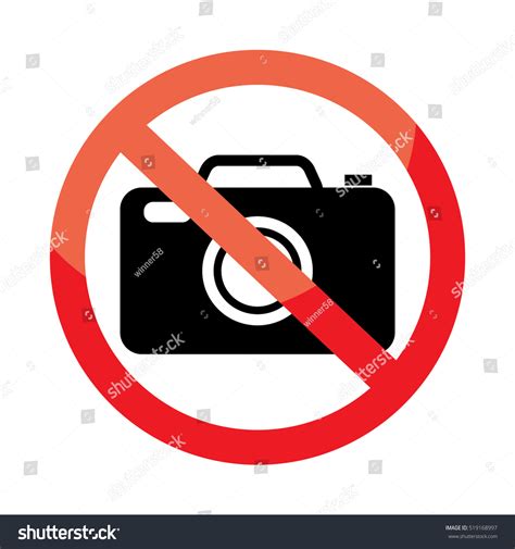 No Photo Sign On White Background 519168997 Shutterstock