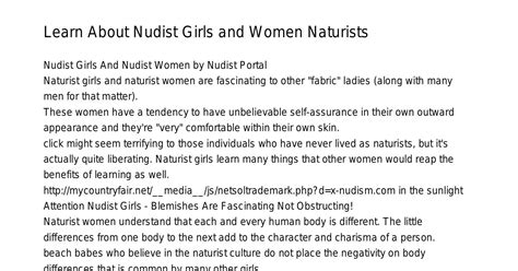 Learn About Naturist Girls And Women Naturistszlidspdfpdf Docdroid