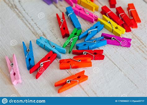 Clothespins Wooden Multi Colored Decorative Background For Hobbies