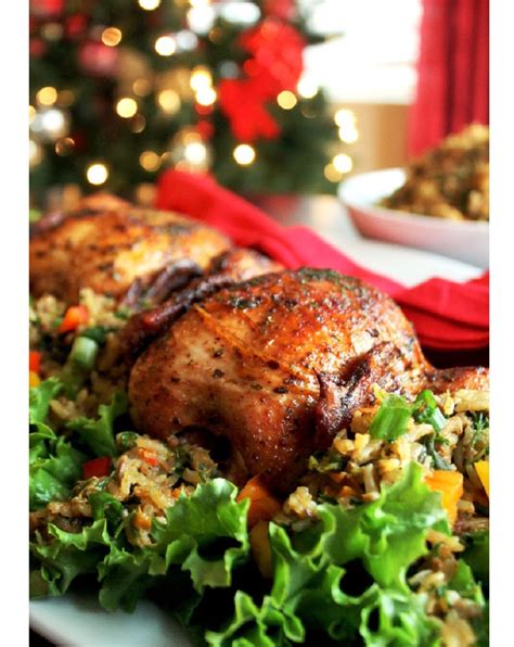 Let the hens rest 10 minutes before carving. Creole Cornish Hens with Rice Dressing | Cornish hen recipe, Cornish hens, Food recipes