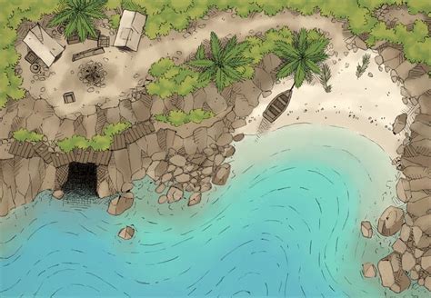 Pirate S Cove 2 Minute Tabletop Dungeon Maps Tabletop Rpg Maps