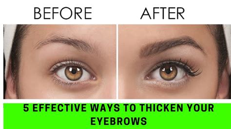 5 Effective Ways To Thicken Your Eyebrows