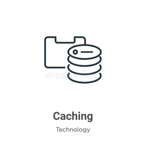 Caching Icon Trendy Modern Flat Linear Vector Caching Icon On W Stock