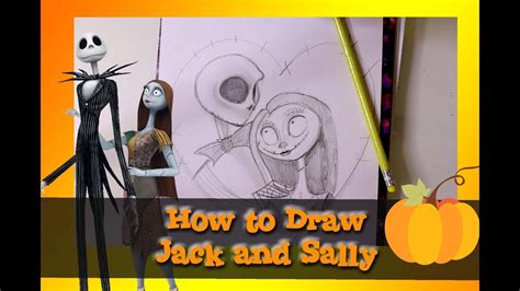 How To Draw Jack And Sally Together From Disneys Nightmare Before