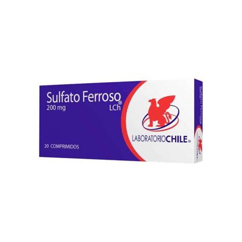 Sulfato Ferroso 200mg 20 Comprimidos