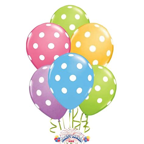 20pcslot 12 Inch Polka Dot Latex Balloons Printed Dot Inflatable Air