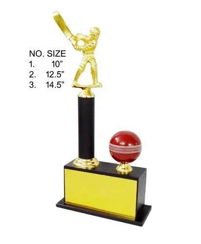 Golden And Black Brass Man Of The Match Cricket Trophy At Best Price In