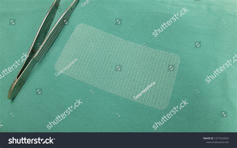 Synthetic Mesh Used Surgical Repair Hernia Stock Photo 1277324554