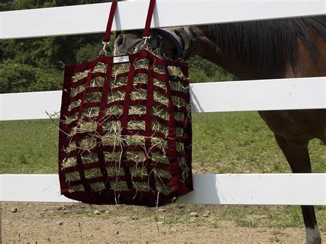 Derby Originals Supreme Four Sided Slow Feed Horse Hay Bag Red