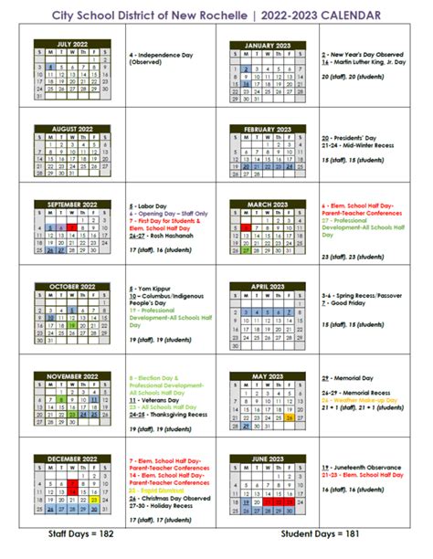 2022 2023 School Year Calendar Albert Leonard Middle School