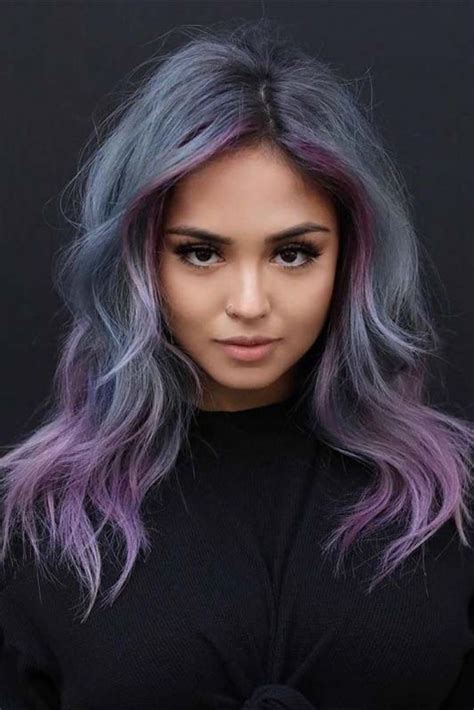 10 Metallic Lavender Hair Color Fashion Style