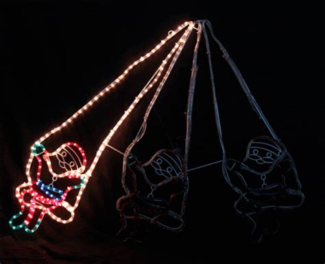 Led Animated Santa On The Swing Christmas Rope Light Flyline