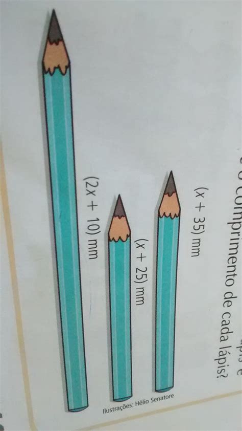 O Comprimento Médio Dos Três Lápis E 90mmqual é O Comprimento De Cada