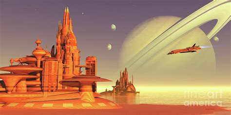 Titan Moon Environment Digital Art By Corey Ford Pixels