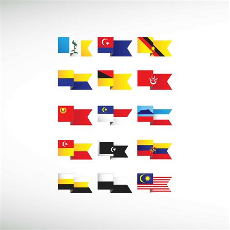Vector Bendera Negeri Negeri Malaysia Vector Logo Free Download
