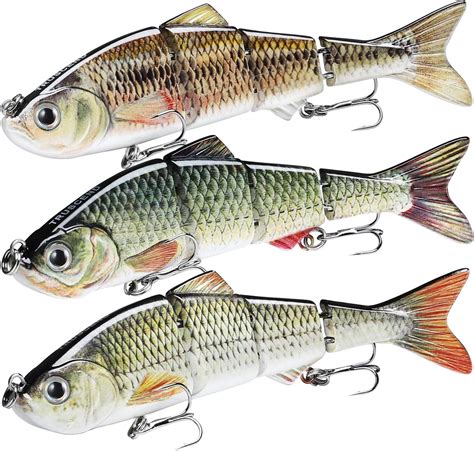 Truscend Fishing Lures For Bass Trout Multi Jointed Swimbait Slow