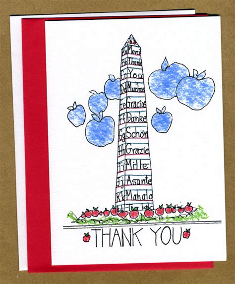 Washington Monument Thank You Note For Teachers And Others From Fast
