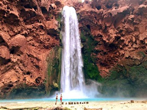 Havasupai 4 Days3 Nights Waterfall Havasu Falls Water People