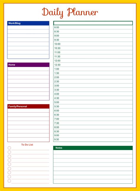 8 Best Images Of Hourly Day Planner Printable Pages Hourly Daily