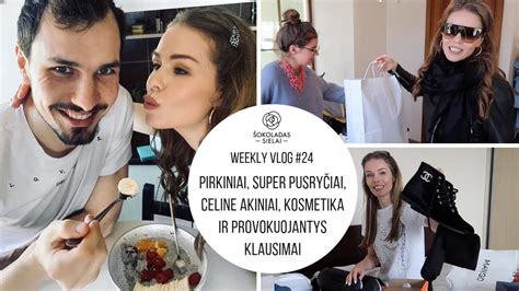 Weekly Vlog 24: Pirkiniai, super pusryčiai, CELINE akiniai, kosmetika ir PROVOKUOJANTYS ...