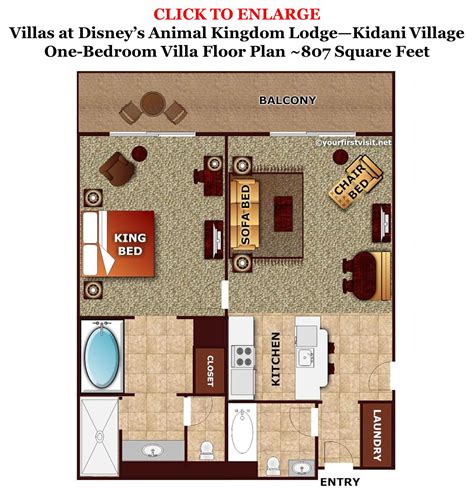 With roomsketcher, it's easy to create a beautiful 1 bedroom apartment floor plan. Review: Kidani Village at Disney's Animal Kingdom Villas ...