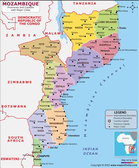 Mozambique Map Hd Political Map Of Mozambique To Free Download