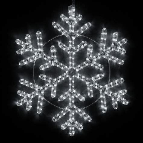 Wintergreen Lighting 24 In 314 Light Led Cool White Hanging Snowflake