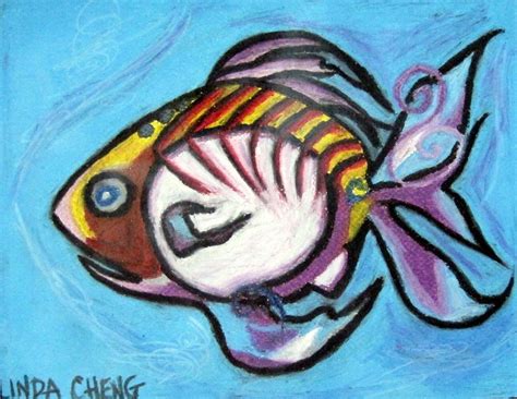 Pop Art Fish 9x11 By Linda Cheng Categories Fish Painting Animal