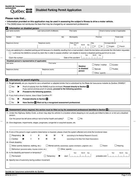 Application For Accessible Parking Permit 2015 2024 Form Fill Out And