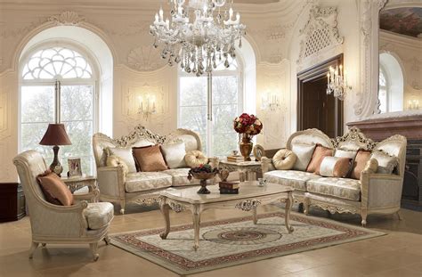 Traditional Victorian Fabric Living Room Set By Homey