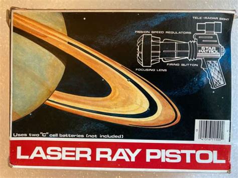 Vintage Tim Mee Star Patrol Laser Ray Pistol Usa Boxed The